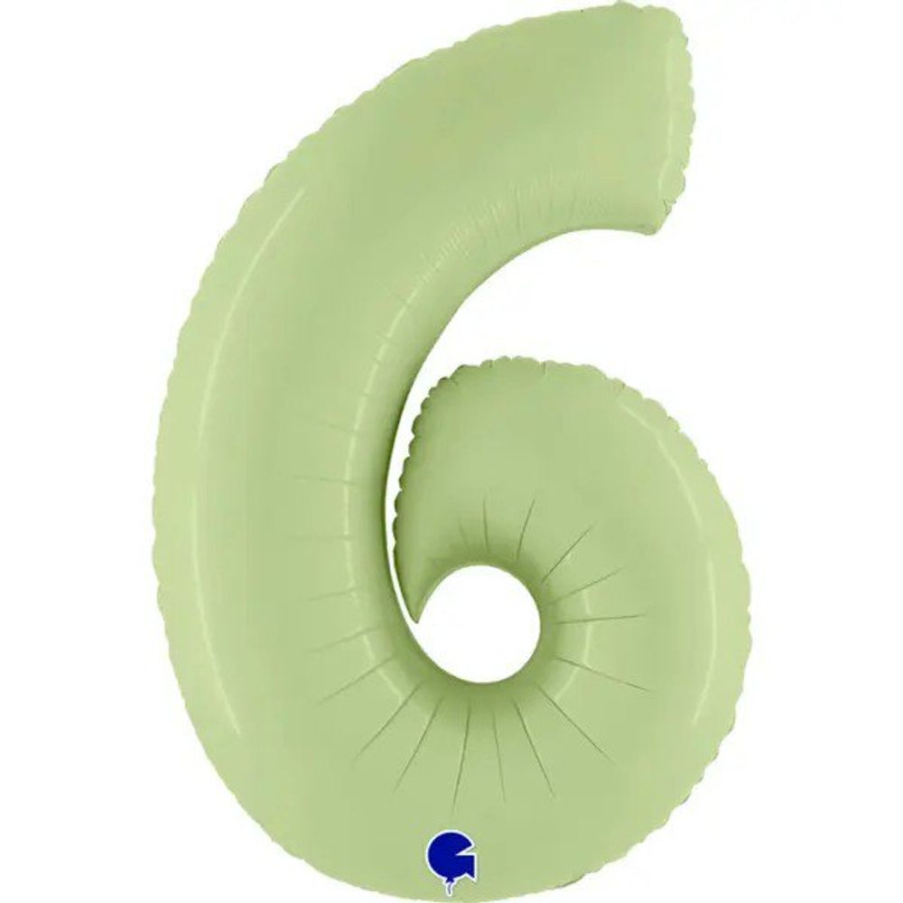 Цифра "6" Оливковый Сатин