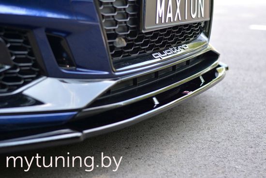 Сплиттер бампера переднего V.1 для AUDI RS4 B9 (17-...)