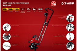 Электрический культиватор ЗУБР ККД-900