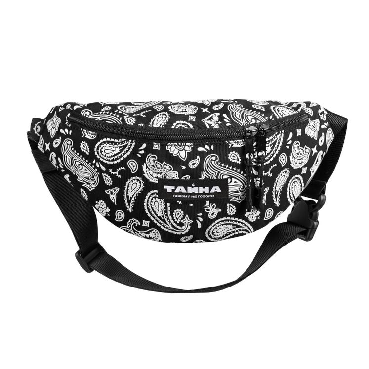 Поясная сумка ТАЙНА BLOCK-FULL Пейсли черный