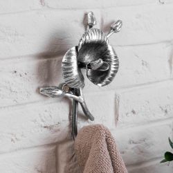 Настенный крючок Орхидея Джолли Айс Античное серебро