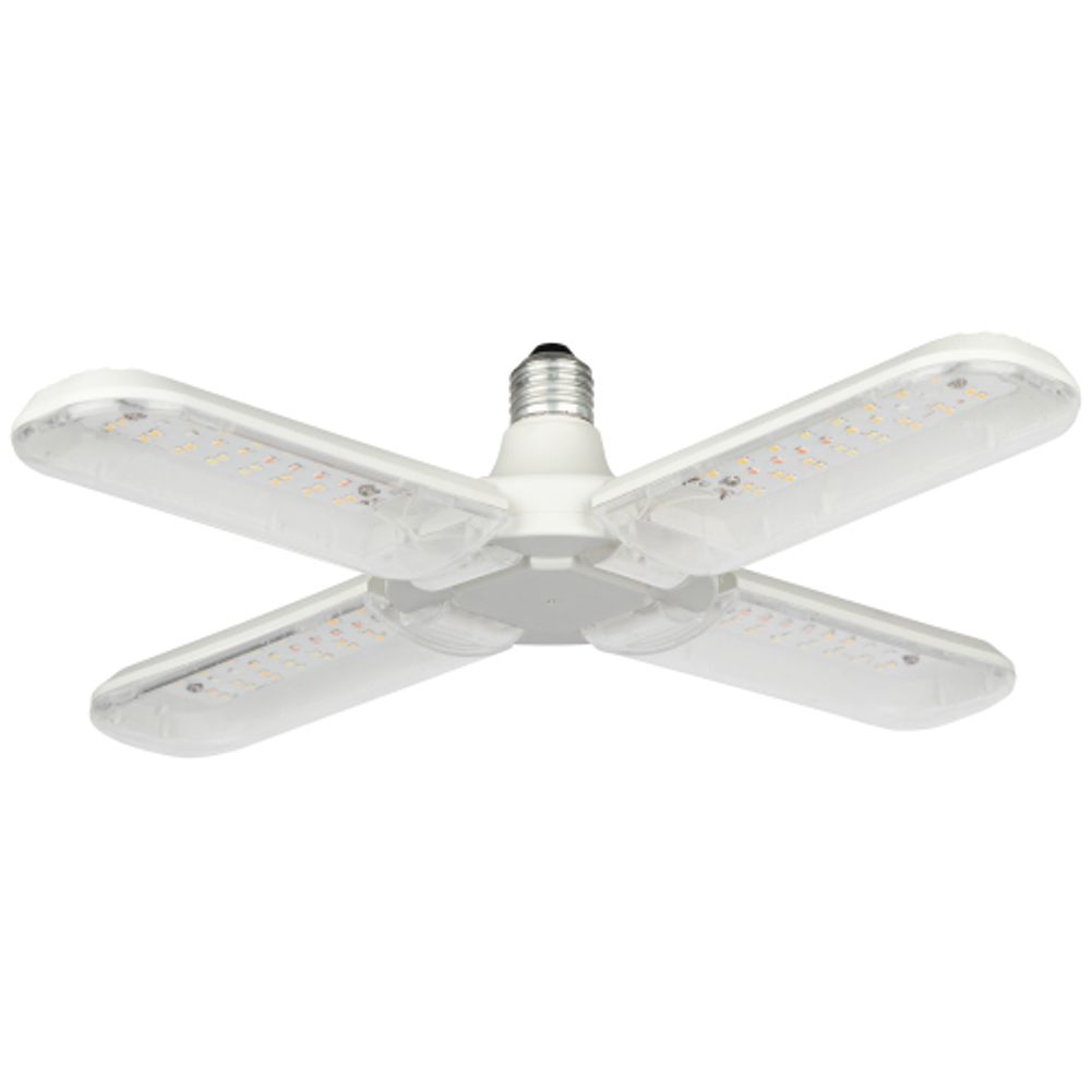 Фитолампа для растений светодиодная ЭРА FITO-36W-Rа90-E27-FOLD 4-х лепестковая полного спектра 36 Вт Е27 | Фитолампы Е27