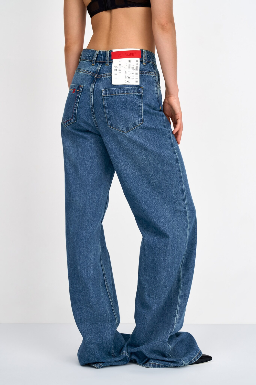 Джинсы женские свободные синие Woman Jeans Loose Fit Jeans DARK Blue