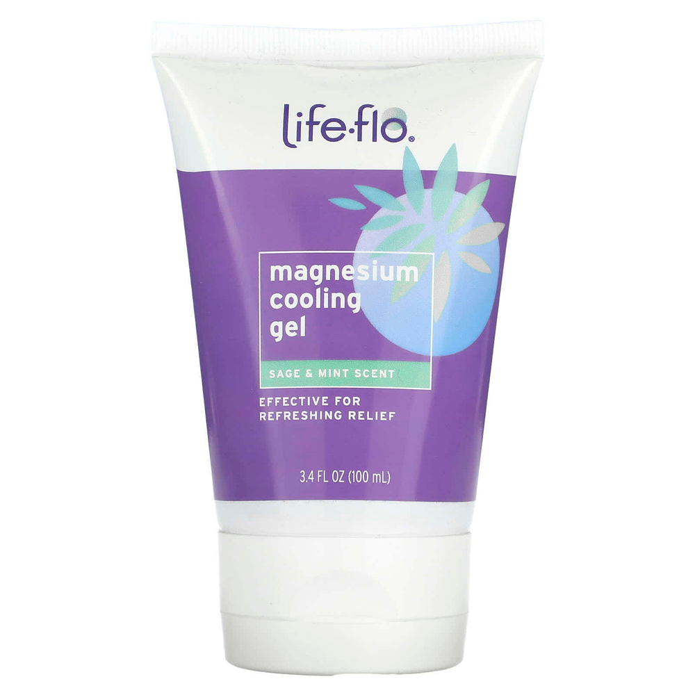 Life-flo, охлаждающий гель с магнием, шалфей и мята, 100 мл (3,4 жидк. унции)