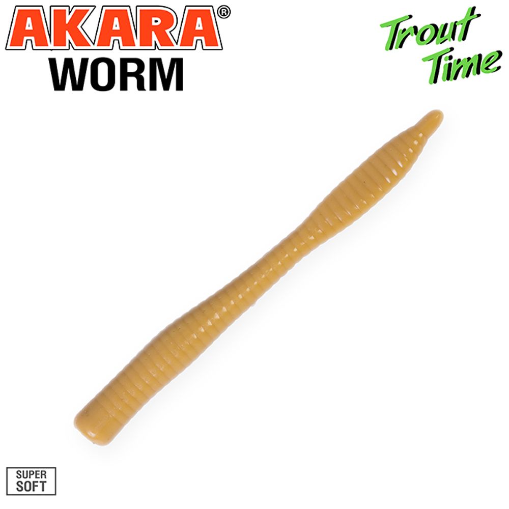 Силиконовая приманка Akara Trout Time WORM 3 Tu-Frutti 445 (10 шт.)