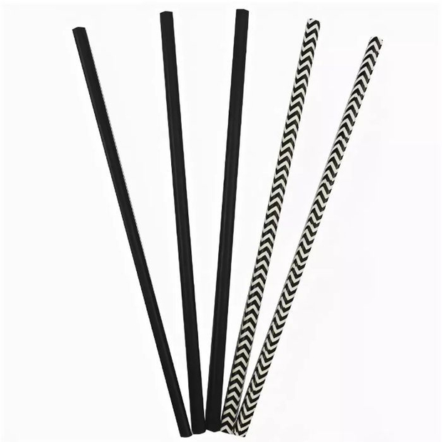 Трубочки д/коктейля бум Black12 (12 шт./уп.)