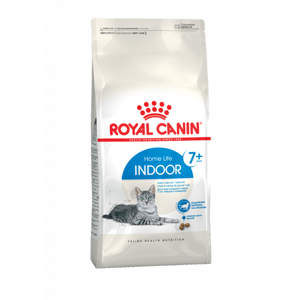 Royal Canin Indoor 7+ Корм сухой сбалансированный для стареющих кошек, живущих в помещении, 1,5 кг