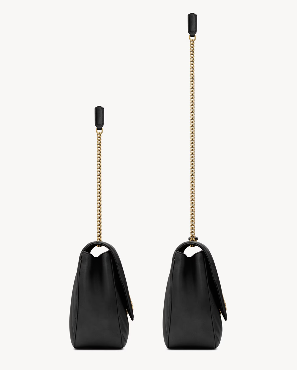 Сумка Saint Laurent Loulou Large из мягкой стёганой кожи ягнёнка, чёрная