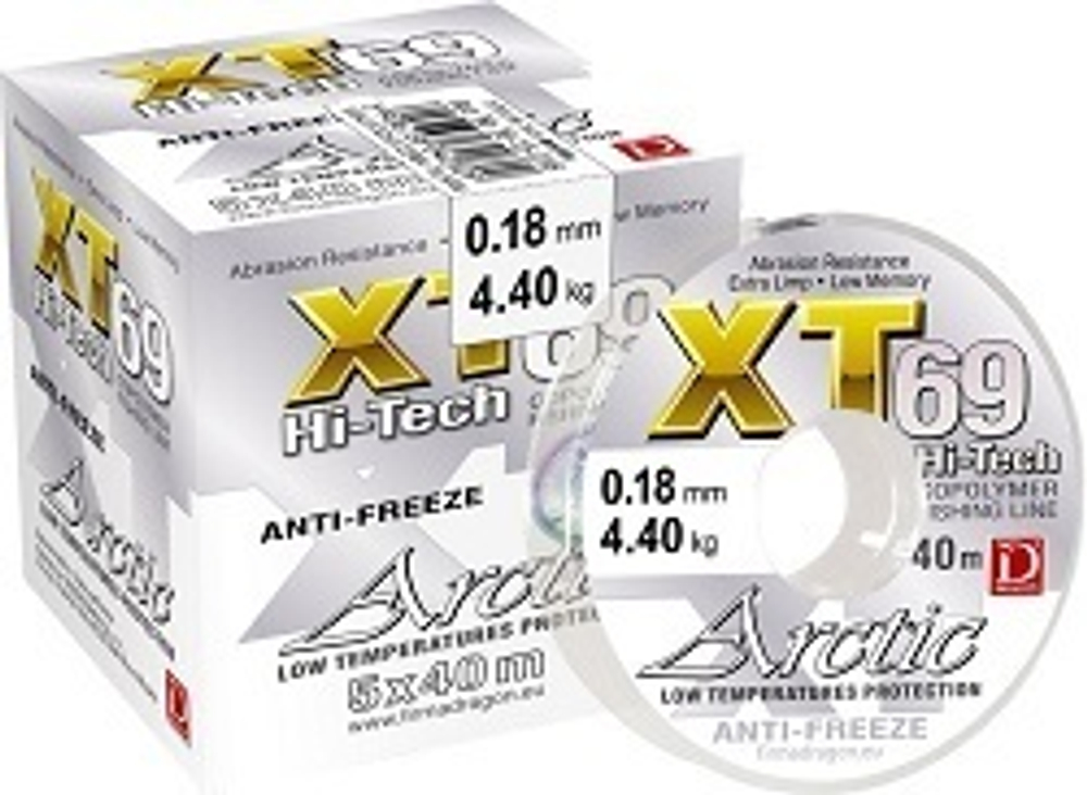 Леска Dragon XT69 HI-TECH Arctic 36-15-008  0.08mm 40m 1.15kg