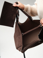 Замшевая сумка с матрешкой Vasilisa DBR 31210 коричневый шоколад