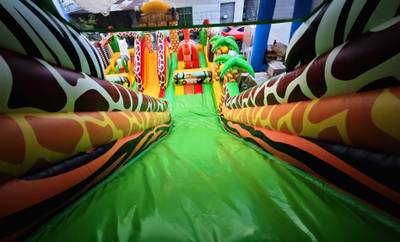 Коммерческий надувной батут «Мир Сафари», 14*7*7,5 м