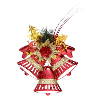 Украшение новогоднее «Колокольчик звонкий праздник» 18,5 см, красный/золото