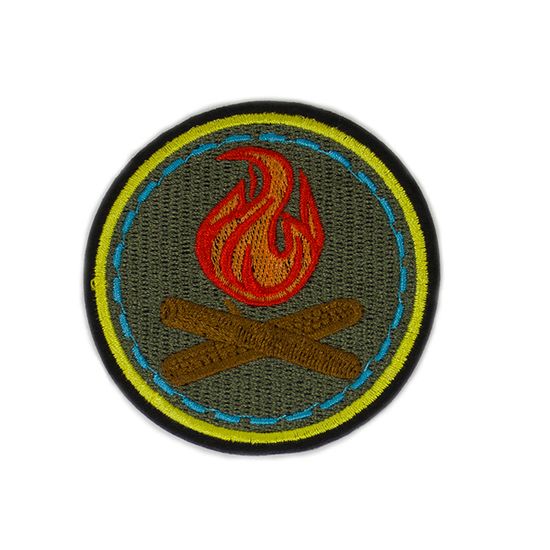 Нашивка термоаппликация на одежду и на рюкзак. Camp Fire