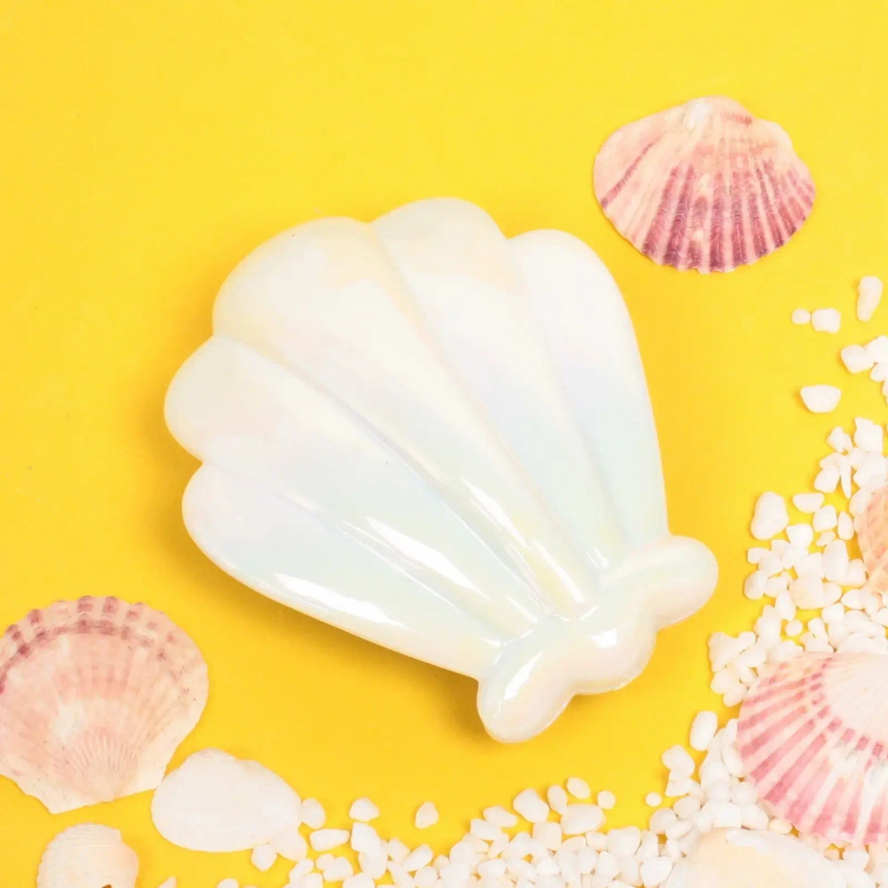 Расческа массажная компактная «Beauty Home», ракушка жемчужная, в коробке, 10*8.5см