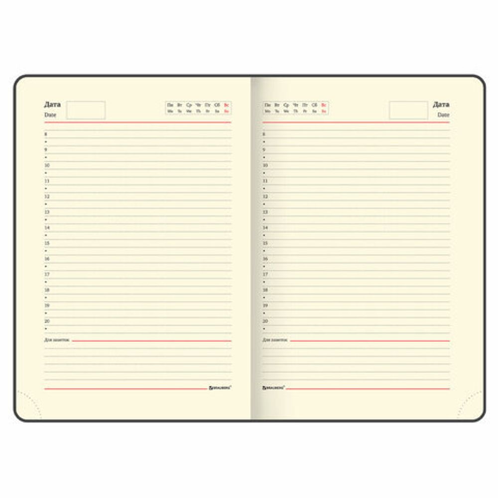 Ежедневник недатированный B6 (127х186 мм), BRAUBERG VISTA, под кожу, гибкий, 136 л., "Spring garden", 112110