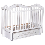 Детская кроватка Karolina 55 (универсальный маятник, закрытый ящик, декор.резьба)