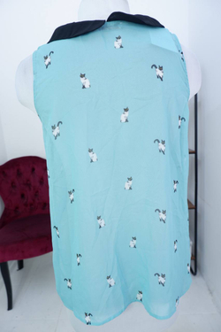 Блузка Jennyfer с милым принтом с котиками 44 размер