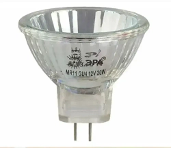 Галогенная лампочка, 4 штуки, GU4 20 Вт,12В, 3000K теплый белый свет, софит