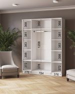 Ларс-1,6 (Micon) Шкаф четырехдверный с зеркалом