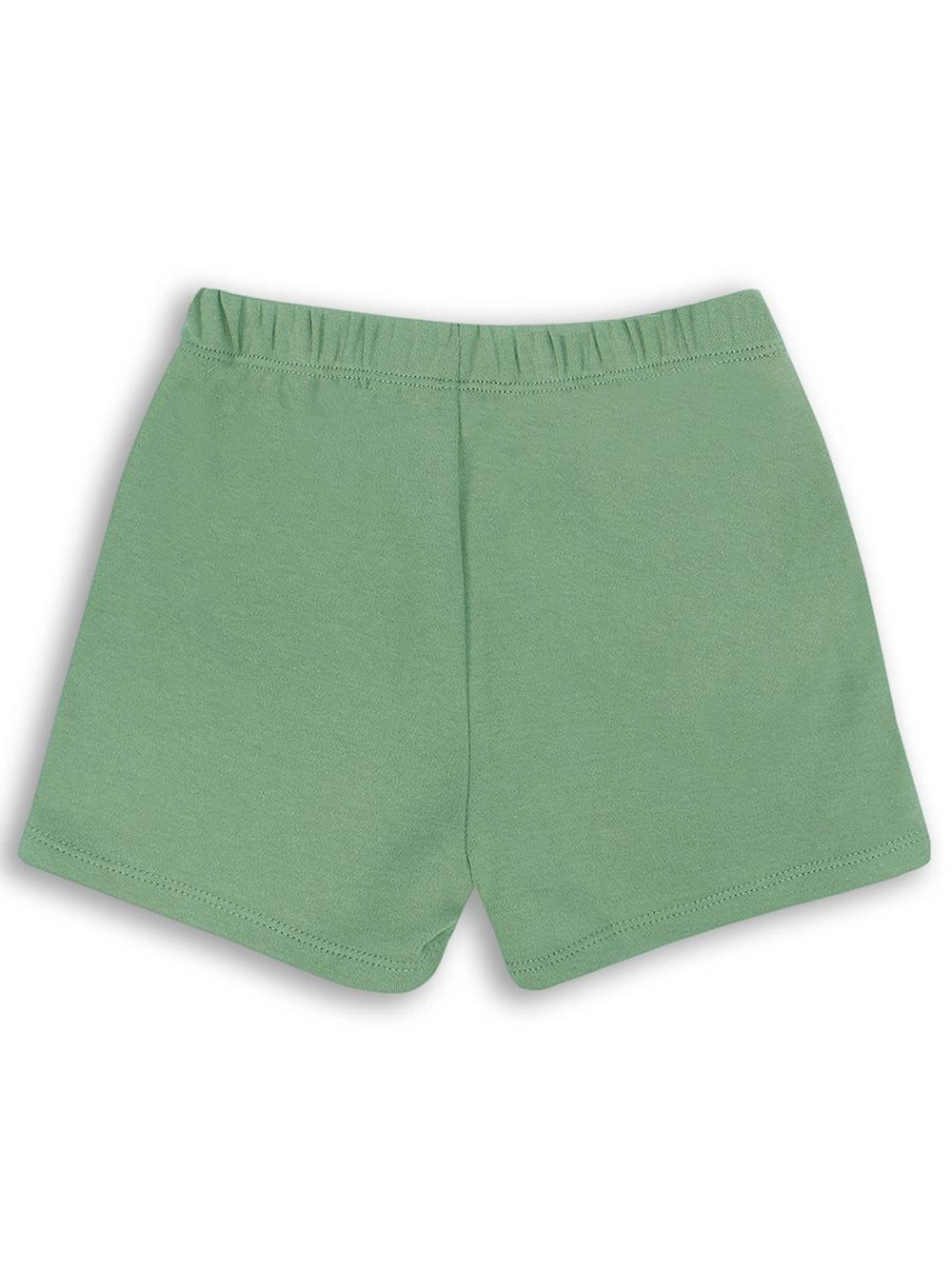 Костюм для девочек (свитшот, шорты) зелёный, р.122 (MINAKU)