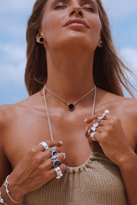 Колье «Коин» с черным ониксом