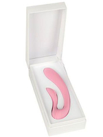 Розовый вибромассажёр G-wave с гибким клиторальным отростком - 18 см. (Цвет: розовый)