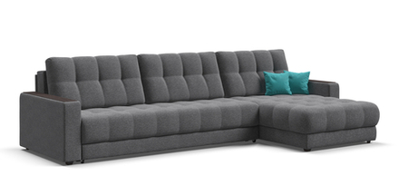 Угловой диван Босс Макс Рогожка Мальмо серый