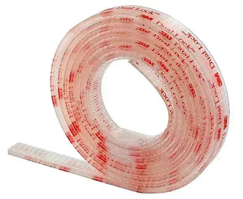 Многоразовая застёжка 3M Dual Lock SJ3560, прозрачная, 25 мм * 1 м / Липучка на клейкой основе, самозацепляющиеся грибки