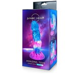 Разноцветный фантазийный фаллоимитатор - 22 см. (Цвет: разноцветный)