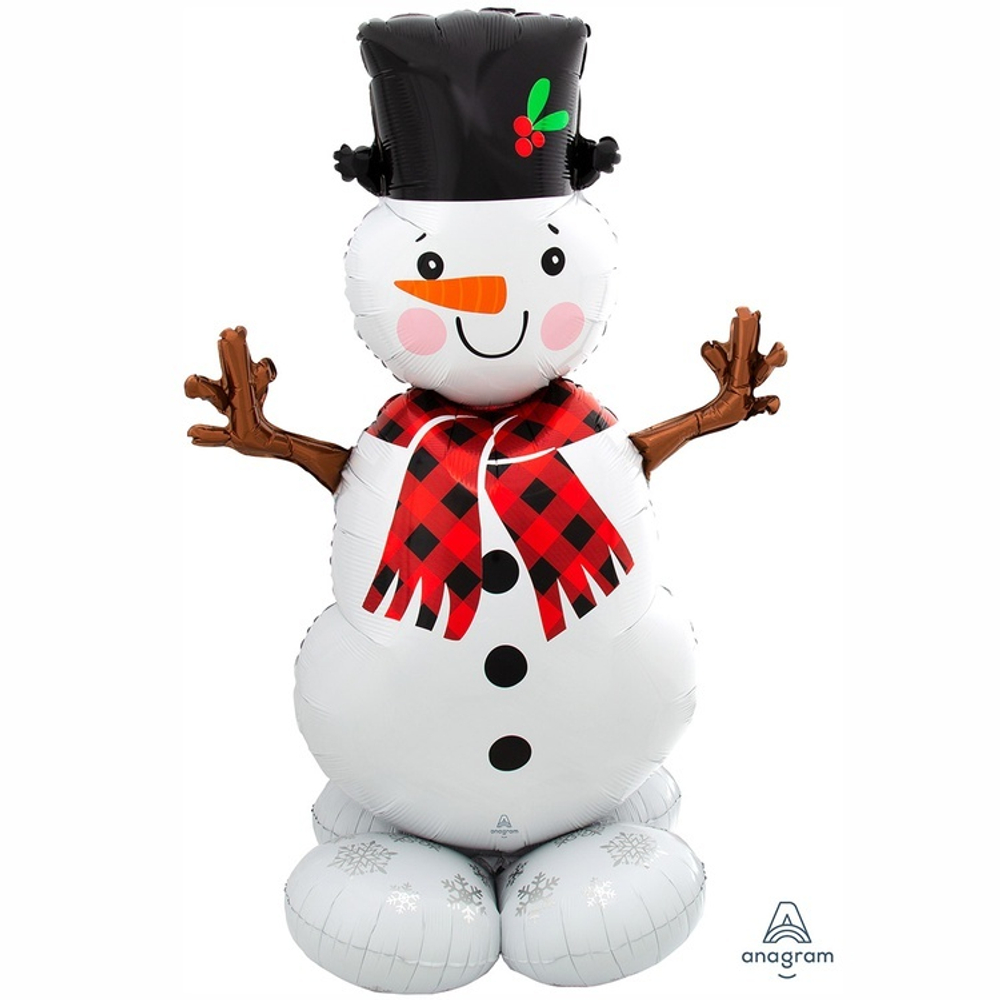 Большой ростовой шар в виде большого снеговика