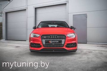 Сплиттер бампера переднего для AUDI A3 8V S-Line / S3 8V Sedan (13-16)