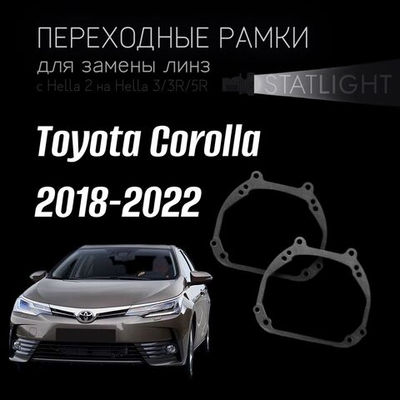Переходные рамки для замены линз в фарах Toyota Corolla 2018-2022