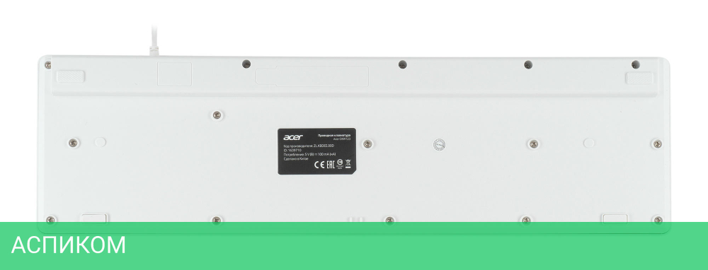 Клавиатура Acer OKW123 белый (ZL.KBDEE.00D)