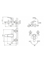 СМЕСИТЕЛЬ ДЛЯ ВАННЫ С КОРОТКИМ ИЗЛИВОМ BRAVAT ELER F6191238CP-01-RUS