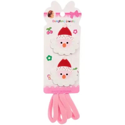 Аксессуары для волос детские 6шт «БИСКВИТ», Дед Мороз,14*6см