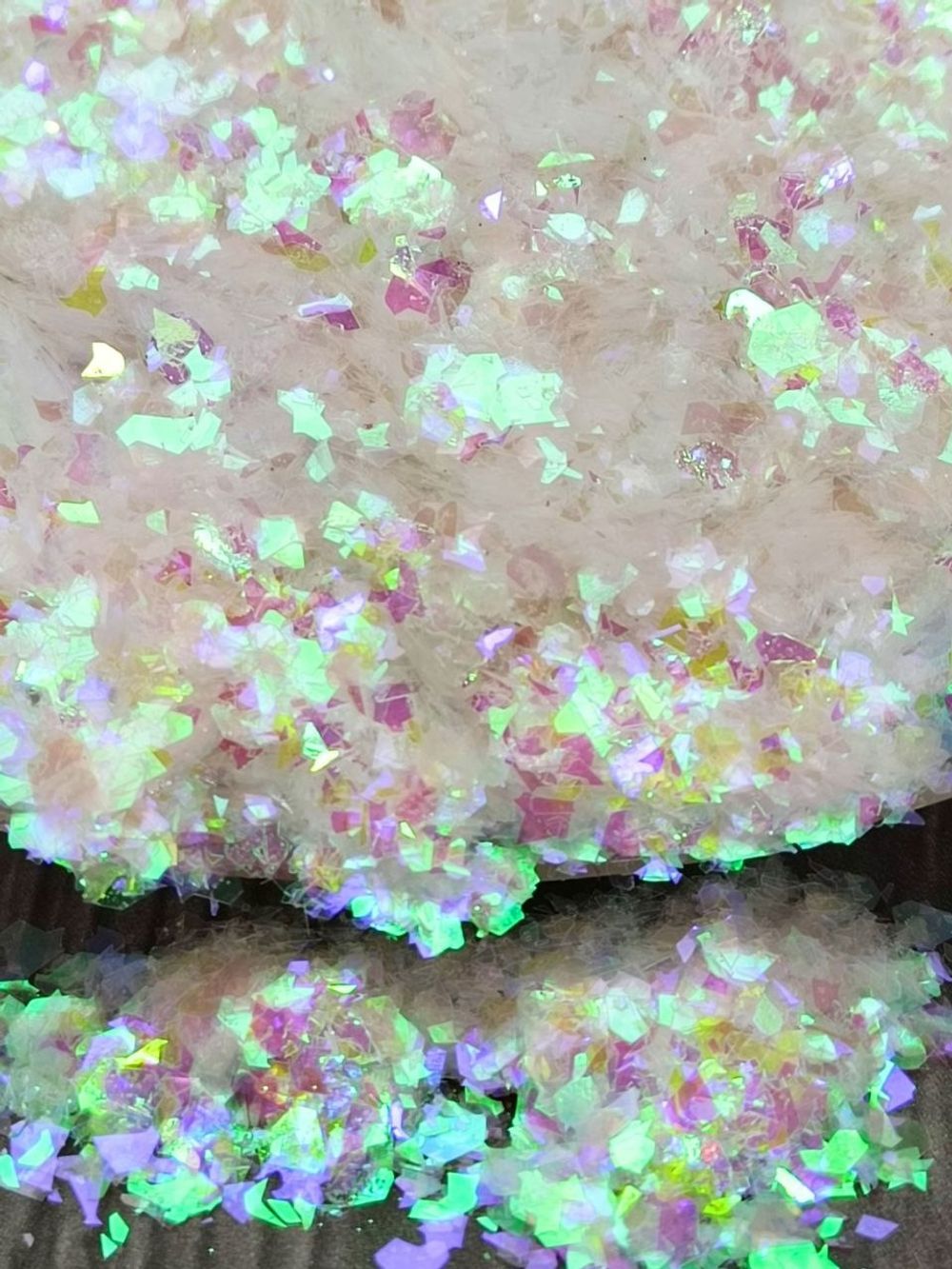 Хлопья - слюда 88716 хамелеон прозрачный - для литья изделий и творчества