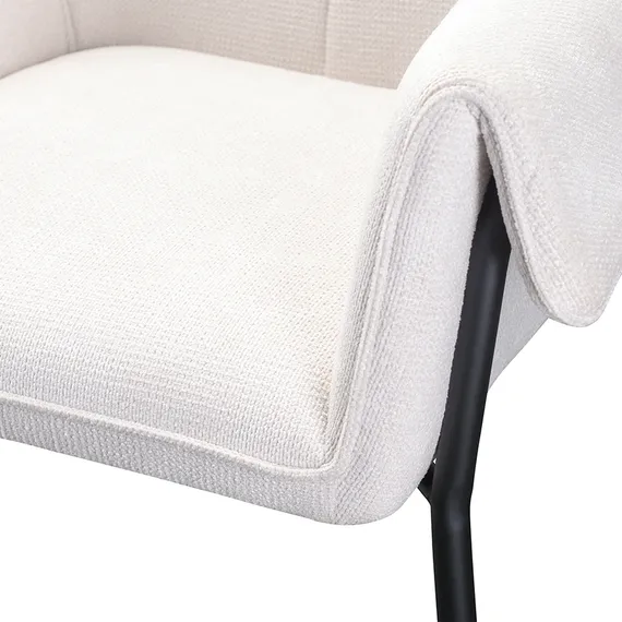 Стул-кресло Luras молочный шенилл