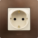 Розетка с заземлением со шторками 16А 250В слоновая кость ETIKA Legrand