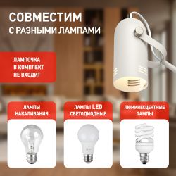 Настольный светильник ЭРА N-117-Е27-40W-W белый