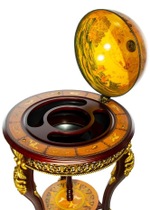 Глобус-бар напольный, сфера 45 см., в стиле Барокко Ptolemaeus
