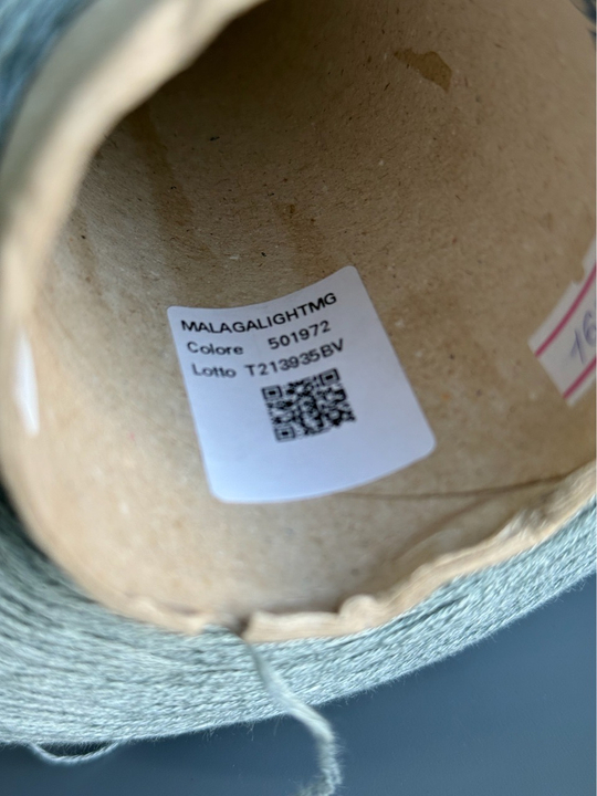 Пряжа Sesia MALAGA LIGHT (66 лен, 34% хлопок), 450м/100гр, сизый