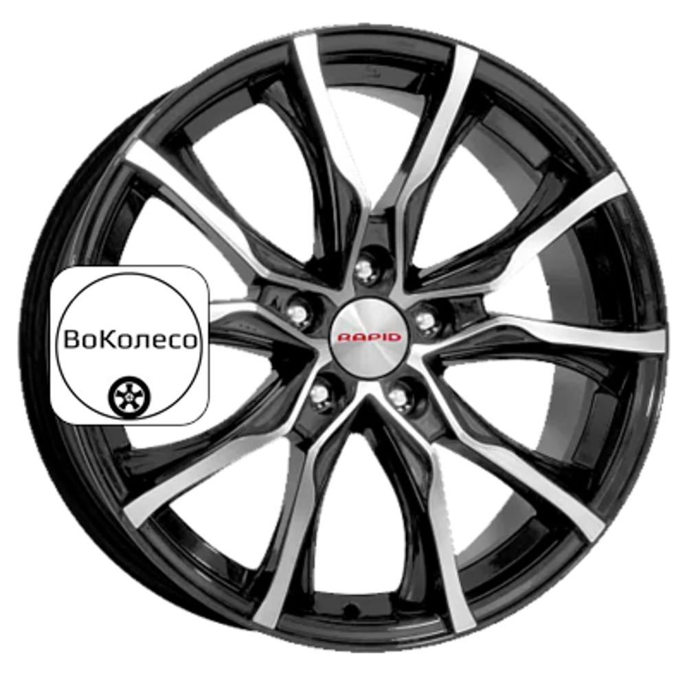 7,5x17/5x108 ET47 D60,1 Твист (КС697М) Алмаз черный K&K