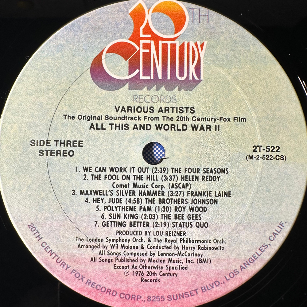 Сборник All This And World War II 2LP (Европа 1976г.)