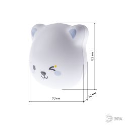 Ночник - светильник светодиодный ЭРА NLED-466-1W-W настенный аккумуляторный белый | Ночники