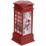 Сувенир с подсветкой Christmas «Телефонная будка - Снеговик» 12,5х5,3х5,3 см