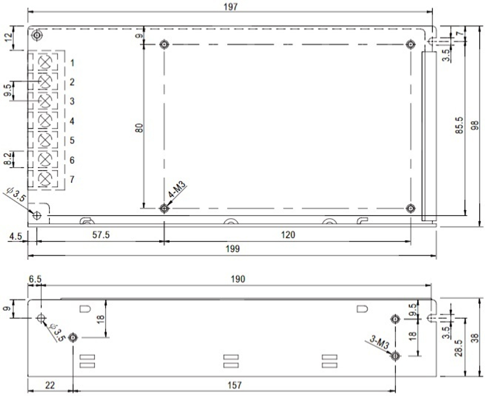 Преобразователь AC-DC сетевой Mean Well RD-125-1224