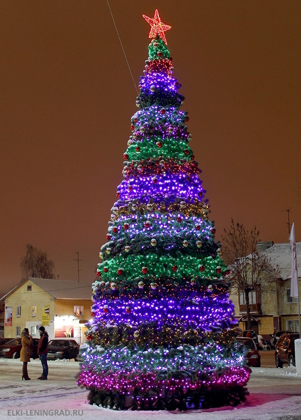 Уличная Гирлянда с режимами: Холодный свет "Северное Сияние" (24В) на елку от 4 до 30 м