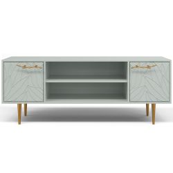 Тумба под ТВ Арт Колор leaves 155см Стайл Голд Серый дым