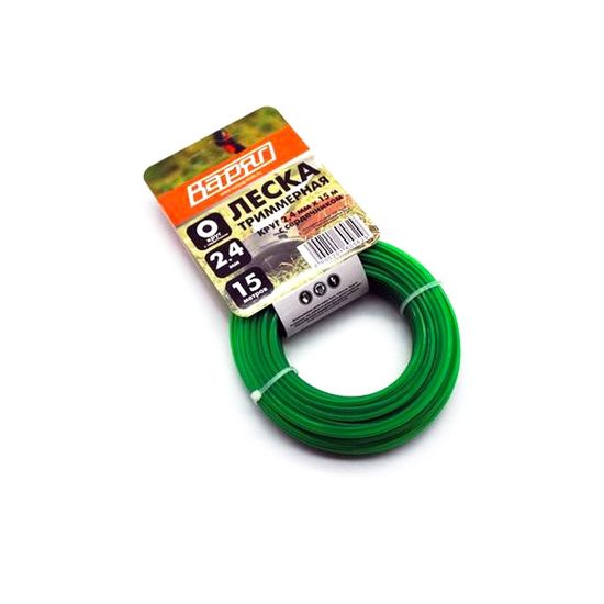 Леска ВАРЯГ 2,4 мм круг с сердечн 15м