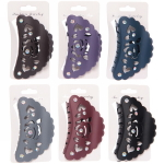 Заколка-краб для волос на блистере «Caiista Collection - Runi», микс 6 цветов, 8,5см